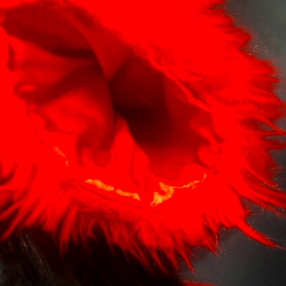 HARLEY QUINN *CUSTOM* Oversized Faux Fur Cosplay Rave Hoodie Jacket - Picture 7 of 7